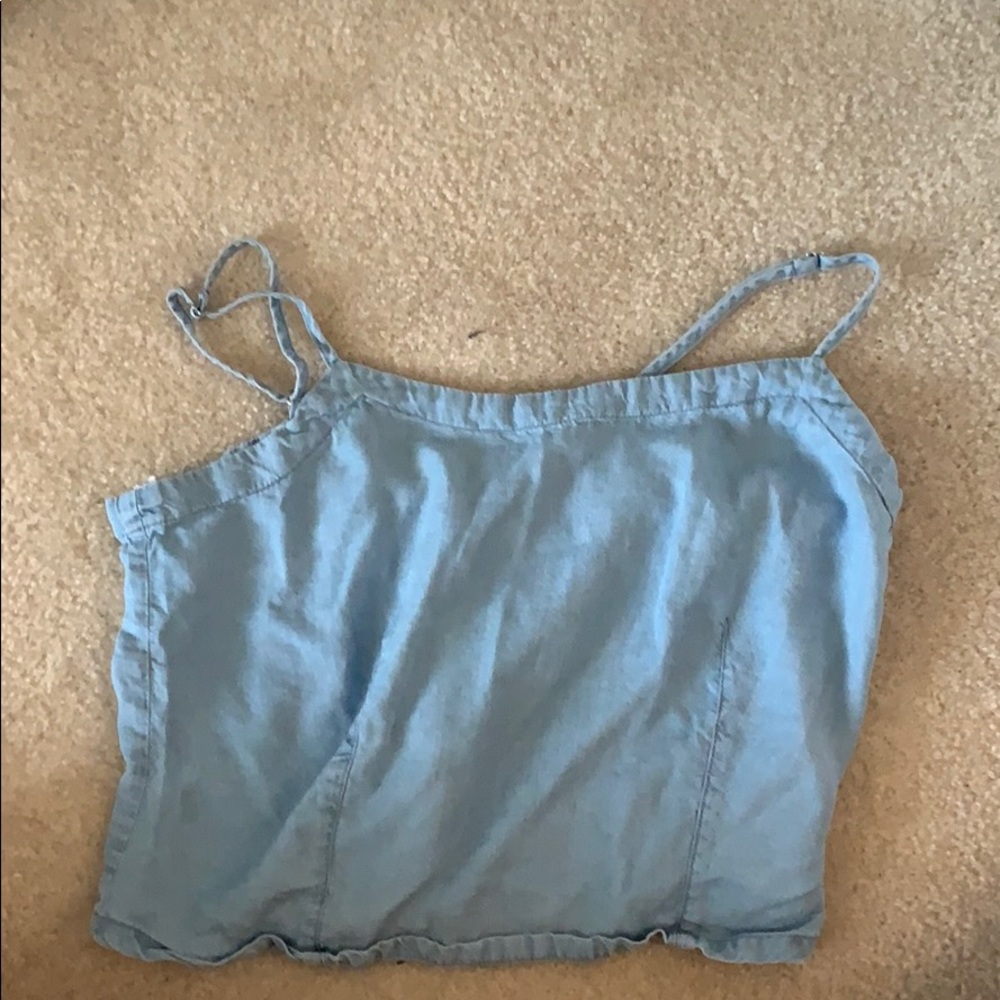 XS denim crop top